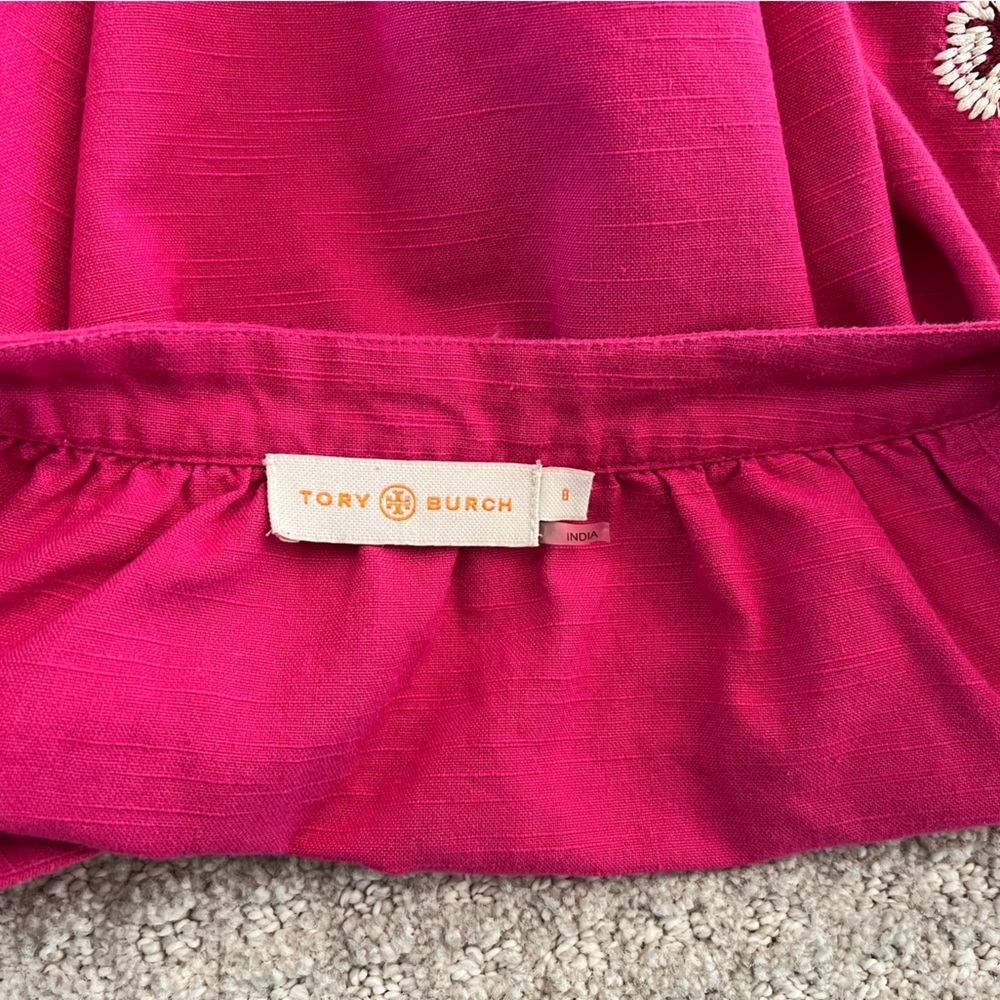 Tory Burch Fuchsia Embroidered Blouse - Picture 6 of 12